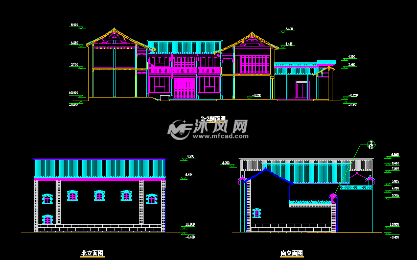 云南一颗印民居建筑测绘制图