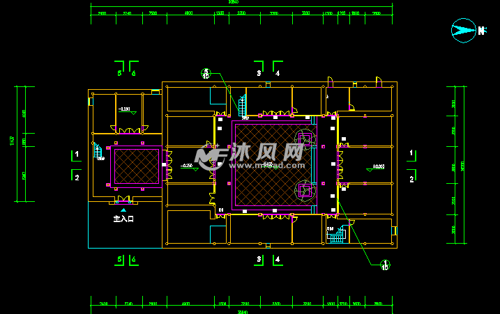 云南一颗印民居建筑测绘制图
