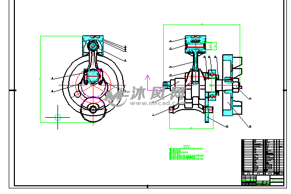 曲轴活塞连杆装配图
