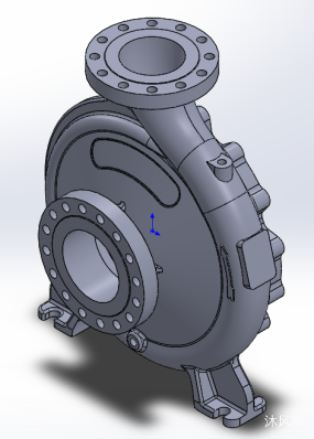 离心泵蜗壳的三维建模图片