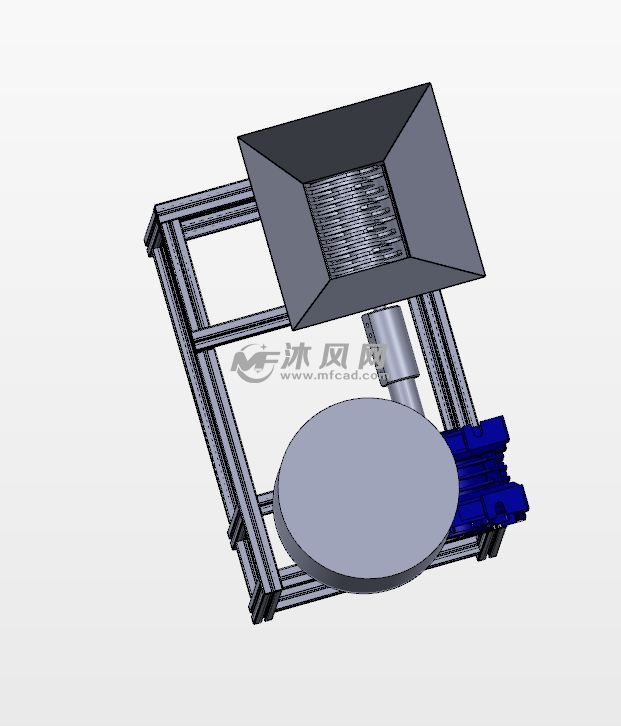 塑料粉碎机俯视图