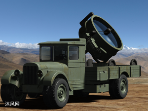 军用探照灯车autocad模型文件