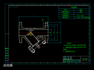 y型过滤器cad图纸