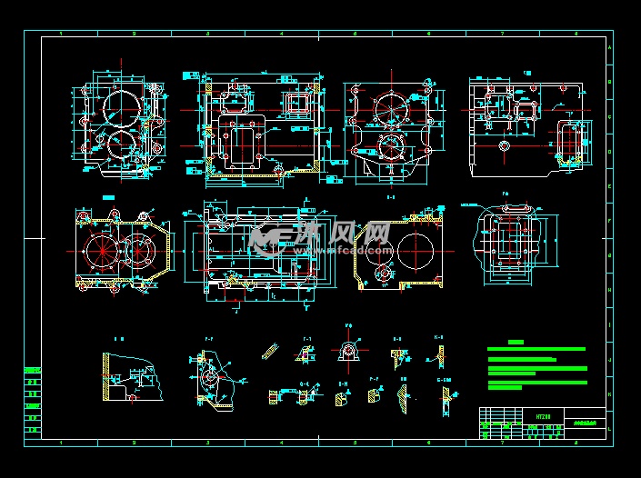 汽车变速器壳体零件图