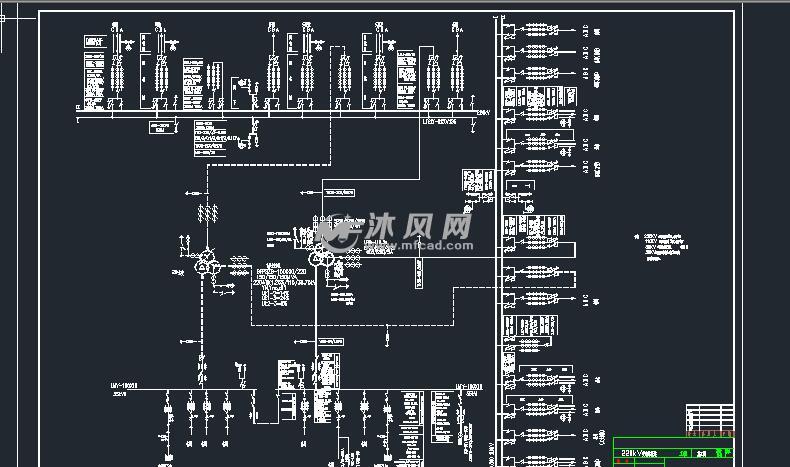 某220kv变电站一次主接线图 - 电气控制原理图纸 - 沐风图纸