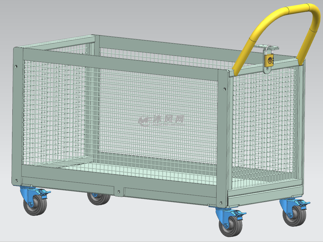 物料手推车 - solidworks交通工具模型下载 - 沐风图纸