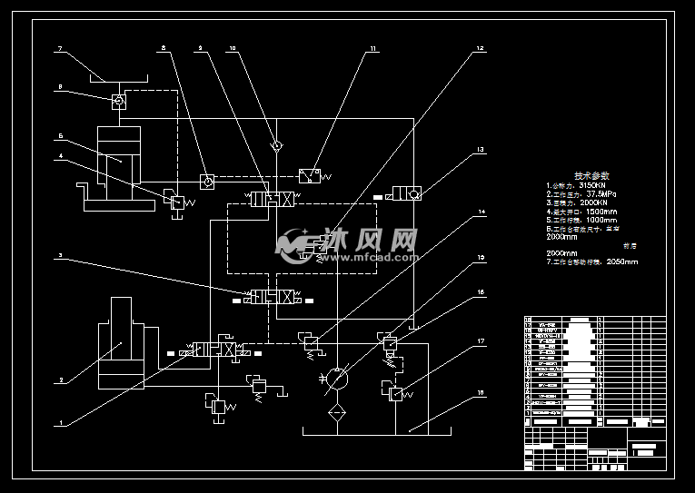 3150kn专用液压机的液压系统