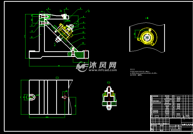 车床法兰盘零件机械加工工艺及其典型夹具设计 钻 孔夹具两套