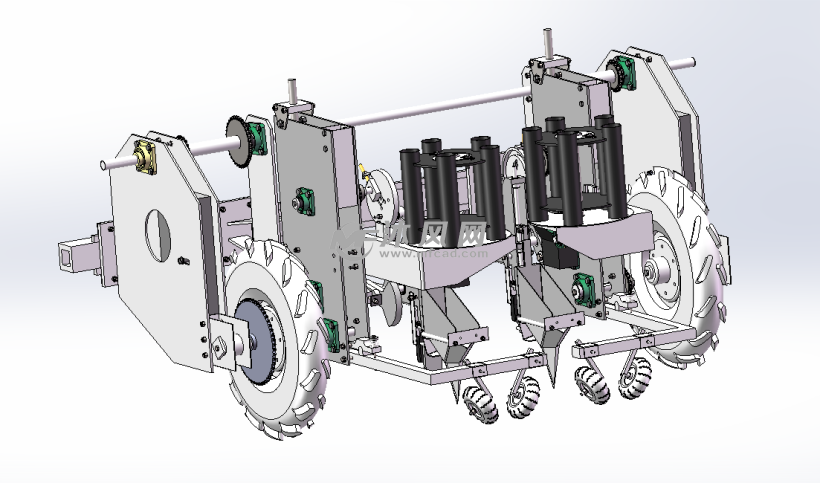 单鸭嘴式自动打穴移栽机