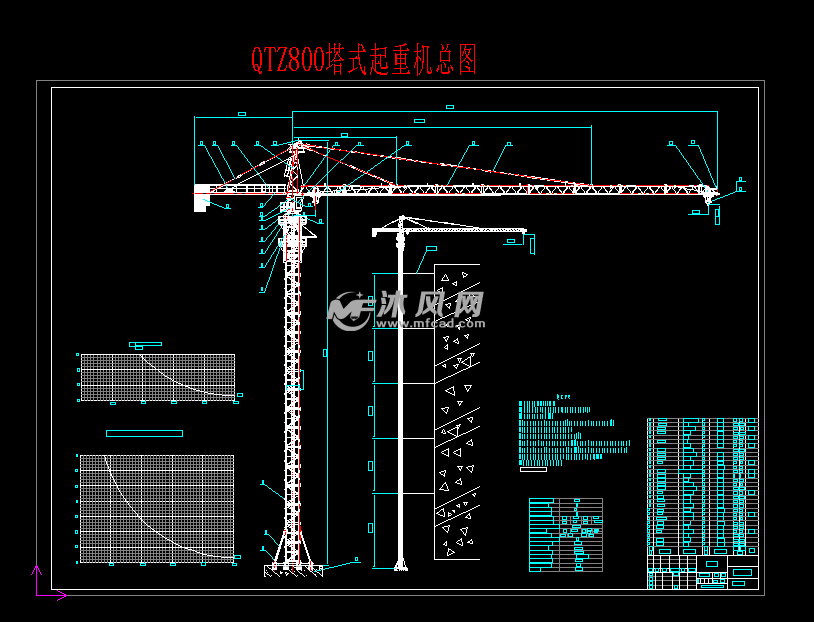 qtz800塔式起重机总图
