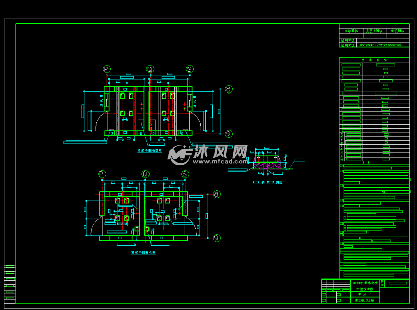 80kg某乘客電梯施工圖紙