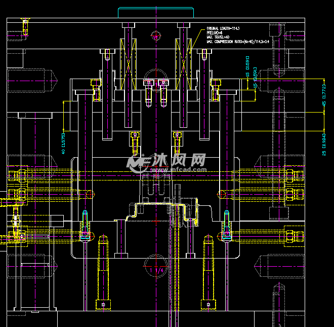 前模弹块强脱结构模具