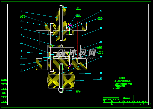 弹簧座翻边冲模