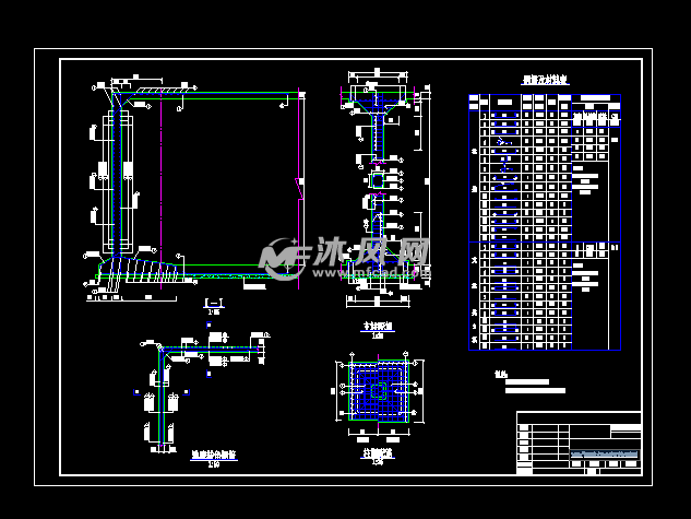 1000方矩形清水池设计图
