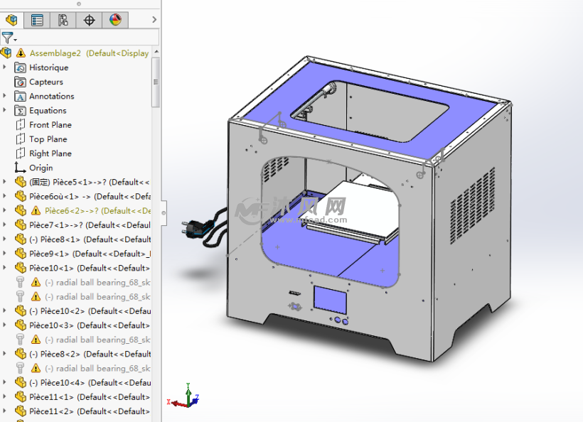 新款3d打印機殼體模型