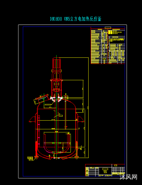 反应釜管道图纸看法图片