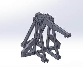 投石机设计模型图图纸合集的封面图