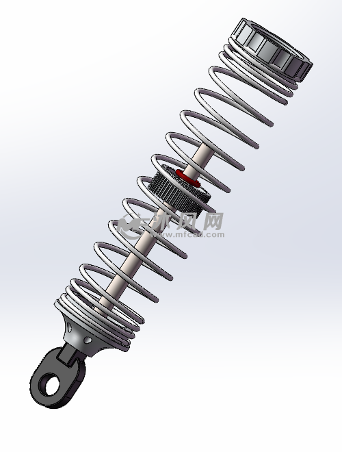 弹簧减震器三维设模型设计