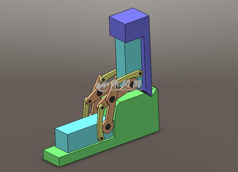 铰链机构 - solidworks机械设备模型下载 - 沐风图纸