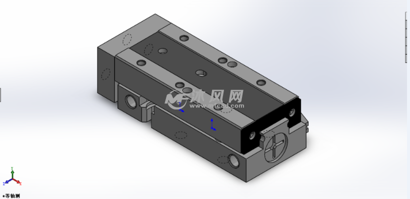 mppu10系列气动直线导轨l型滑台模型图