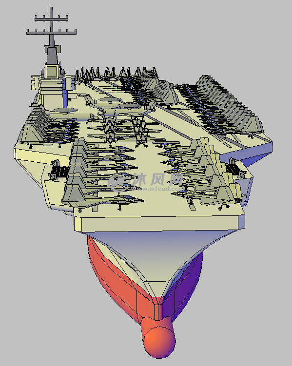 攻击型航空母舰三维模型