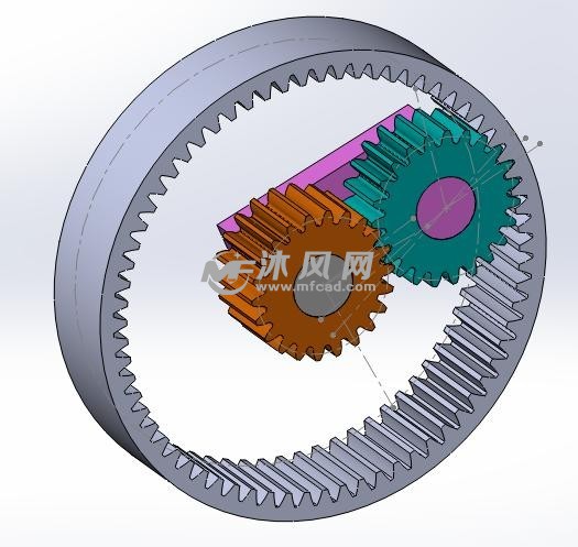 solidworks下行星轮系的建模与运动仿真视频