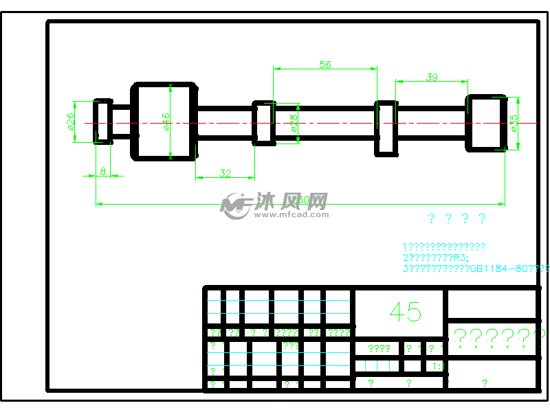 a4 凸轮轴毛坯-model