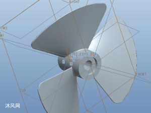 电风扇扇叶proe模型