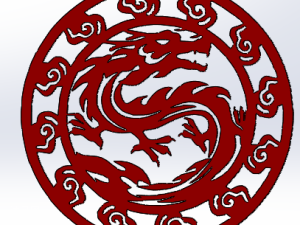 激光切割模型-龙