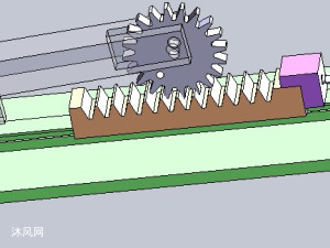 齿轮齿条减速的直线运动机构