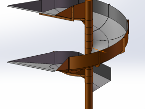 物流分拣双层螺旋滑槽