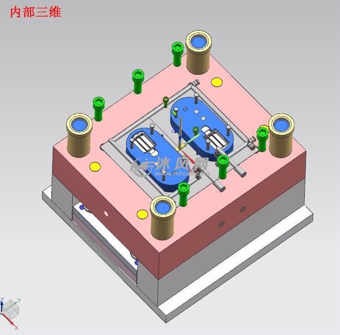 電子鐘後蓋注塑模具設計-鬧鐘後蓋【三維ug】