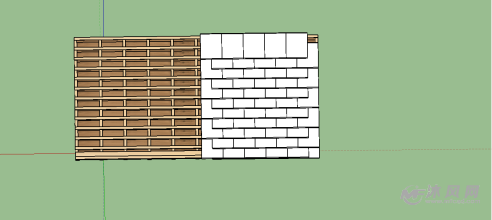 木制门斗设计模型-sketchup建筑模型图纸-沐风网