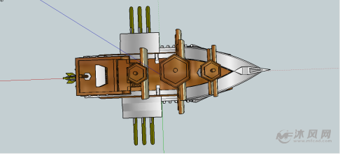 海盗船sketchup设计模型-工业游戏模型图纸-沐风网