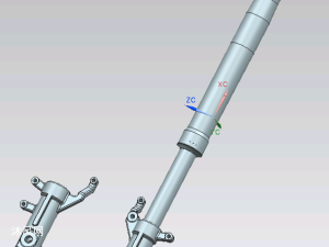 摩托车电动车倒置结构前减震器3d生产图(m6-665)
