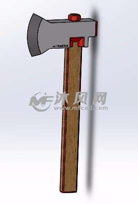 斧头模型设计 - 手动工具图纸 - 沐风网