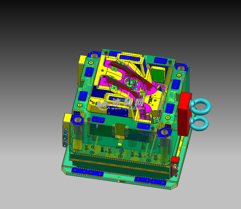 宝马汽车车灯灯脚超复杂注塑模具