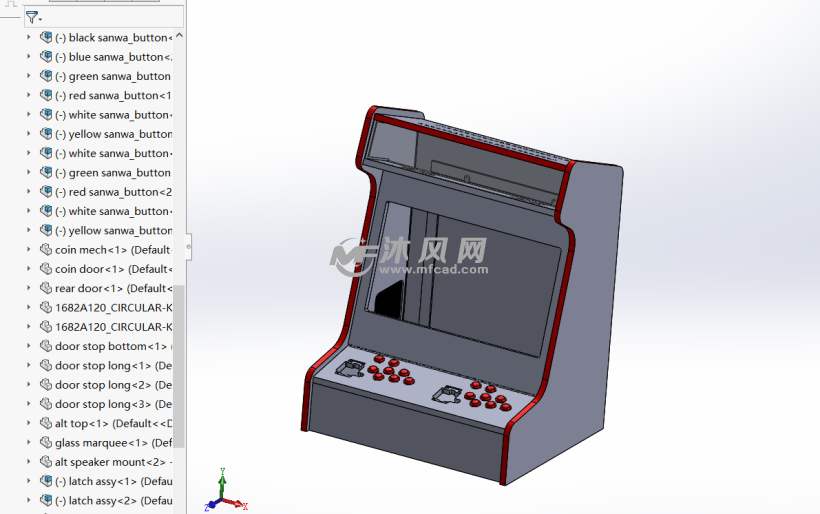 街机游戏机三维模型图纸下载_玩具公仔图纸 - 沐风网