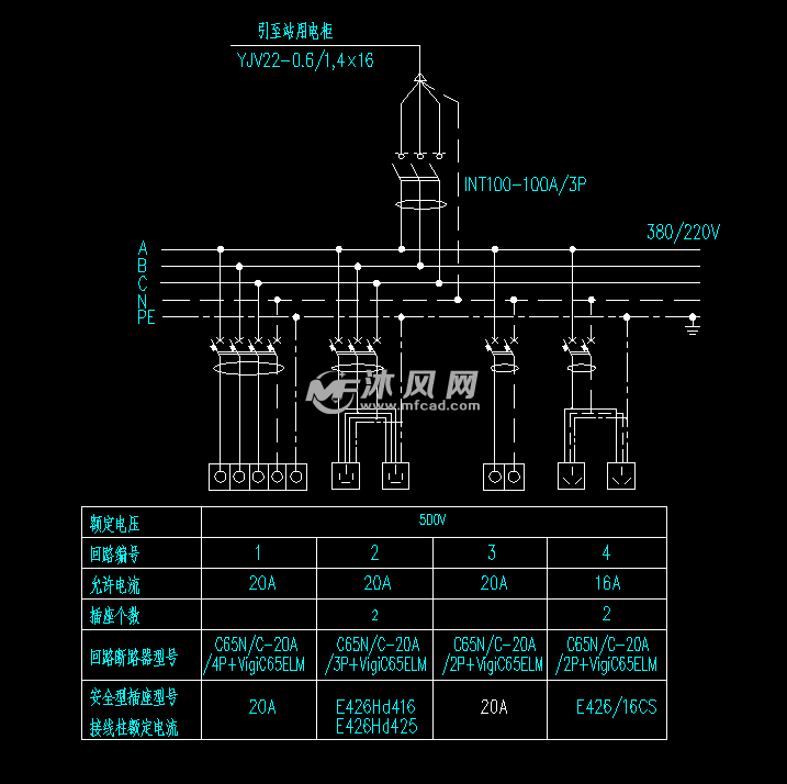 户外检修箱接线图
