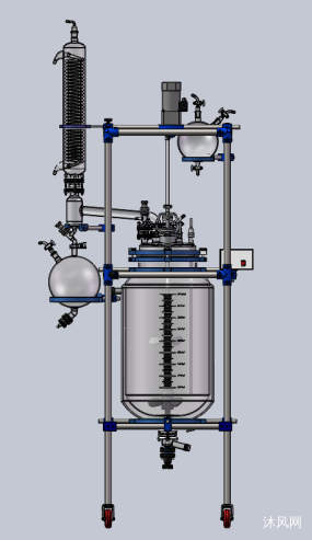 100l双层玻璃反应釜图纸合集的封面图