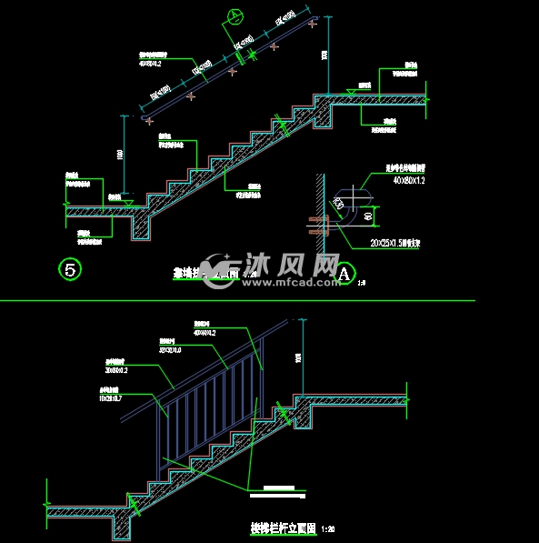 窗护栏及楼梯栏杆详细图纸