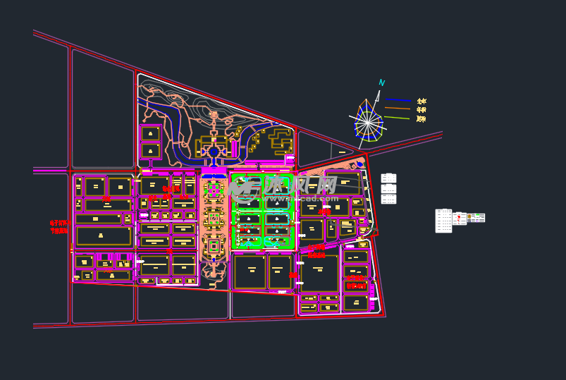 某大型上市公司电子材料与节能基地建厂平面图 - autocad其他建筑图纸