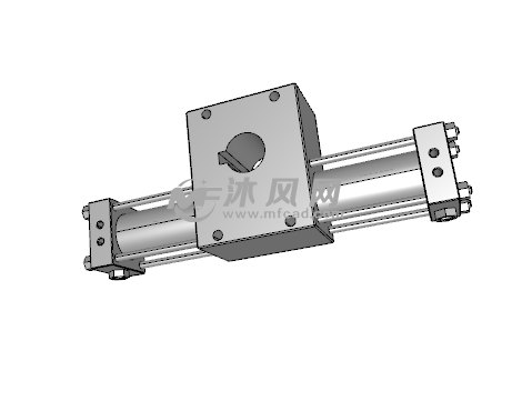 双向气缸传动设计模型图