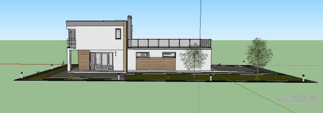 漂亮的私人别墅正视图