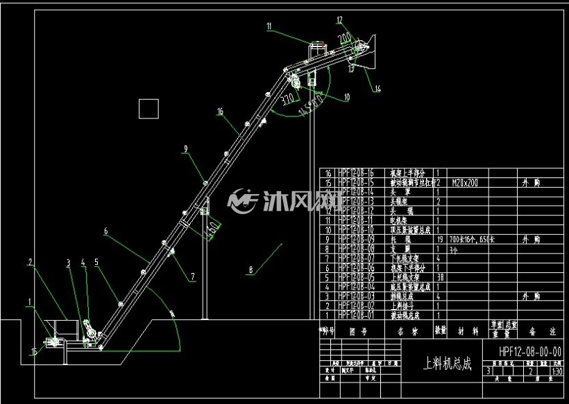 全套4料单袋bb肥生产线全套图纸 - 包装机械图纸 - 沐风网