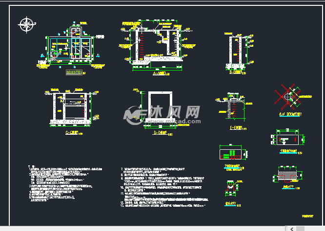 大型光伏电站升压站事故油池结构施工图