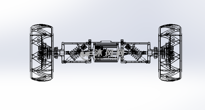 底盘悬架和差动齿轮组模型