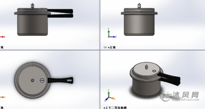 高压压力锅模型三视图