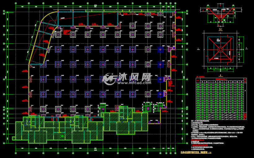 無樑樓蓋車庫結構施工圖紙