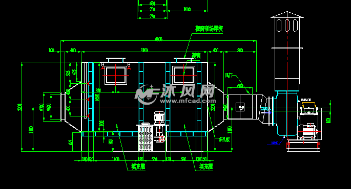 一种废气处理卧式洗涤塔的图纸